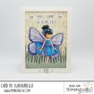 tiny townie butterfly girl BLANCHE rubber stamp